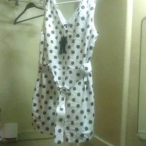 Sleeveless romper polka dot size XL
